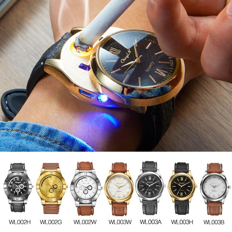 Military Usb Charging Lighter Watch